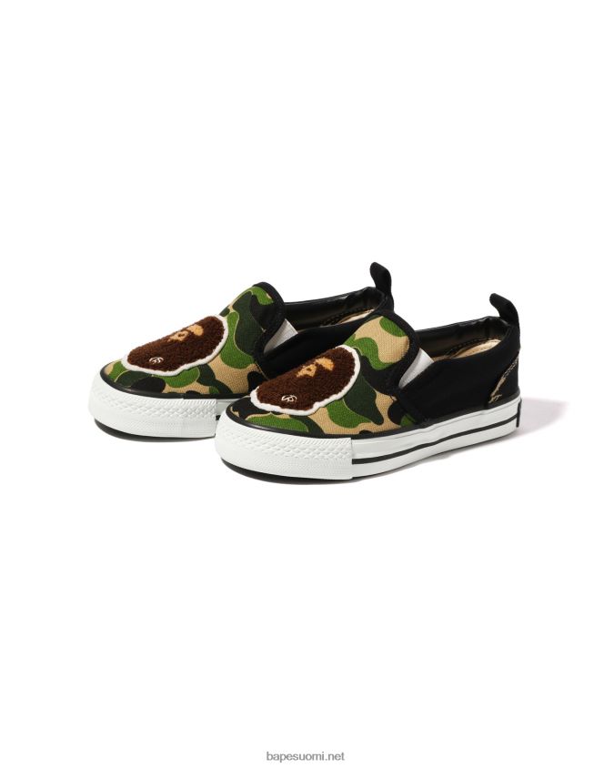 armeijan vihreä lapset A Bathing Ape abc camo head patch slip ons 8HT2D81618