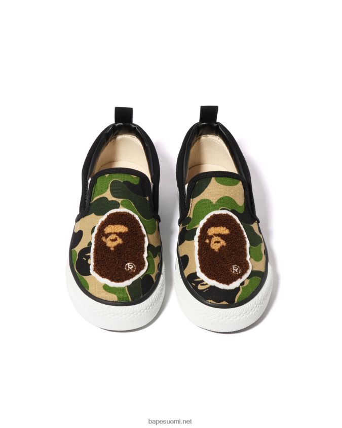 armeijan vihreä lapset A Bathing Ape abc camo head patch slip ons 8HT2D81618