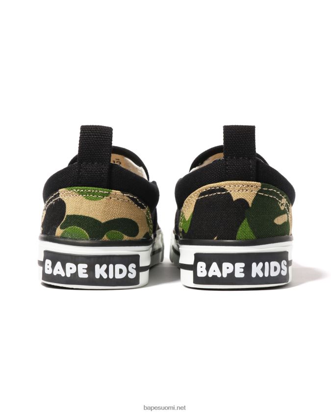 armeijan vihreä lapset A Bathing Ape abc camo head patch slip ons 8HT2D81618