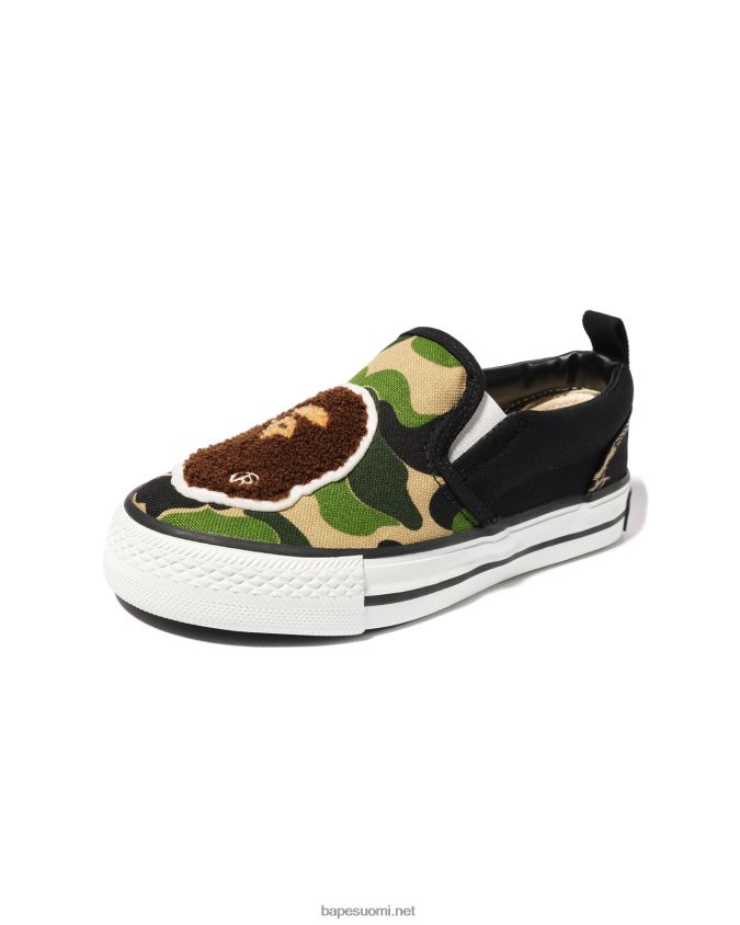 armeijan vihreä lapset A Bathing Ape abc camo head patch slip ons 8HT2D81618