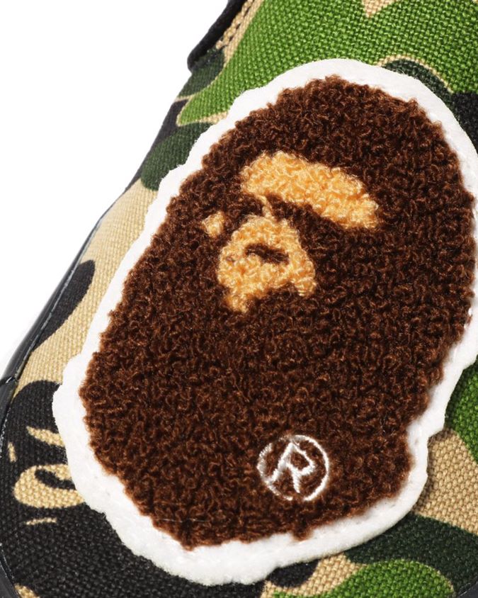 armeijan vihreä lapset A Bathing Ape abc camo head patch slip ons 8HT2D81618