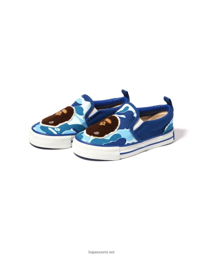sininen lapset A Bathing Ape abc camo head patch slip ons 8HT2D81617