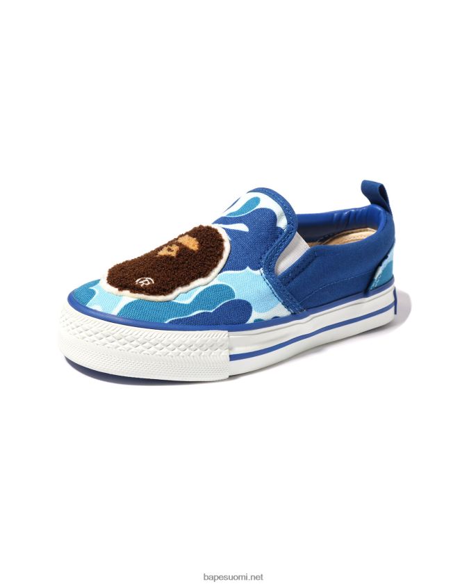 sininen lapset A Bathing Ape abc camo head patch slip ons 8HT2D81617