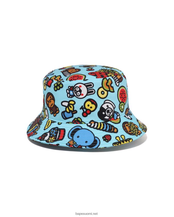 vaaleansininen lapset A Bathing Ape baby milo sekoitettu hedelmä ämpärihattu 8HT2D81388
