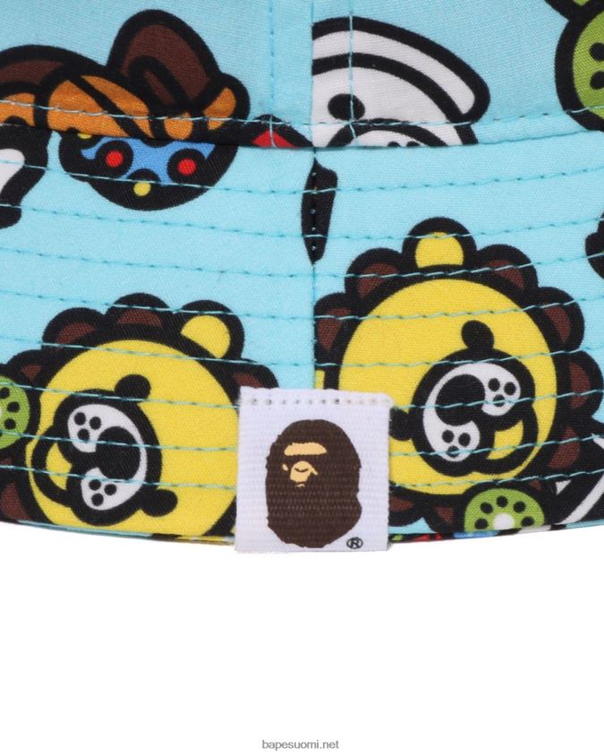 vaaleansininen lapset A Bathing Ape baby milo sekoitettu hedelmä ämpärihattu 8HT2D81388