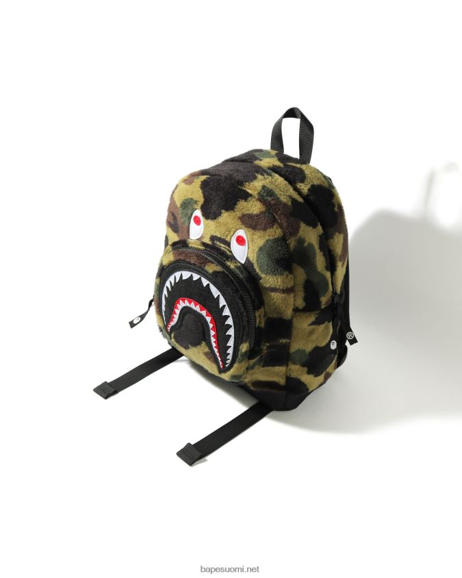 armeijan vihreä lapset A Bathing Ape Ensimmäinen camo boa shark -päiväreppu 8HT2D81797