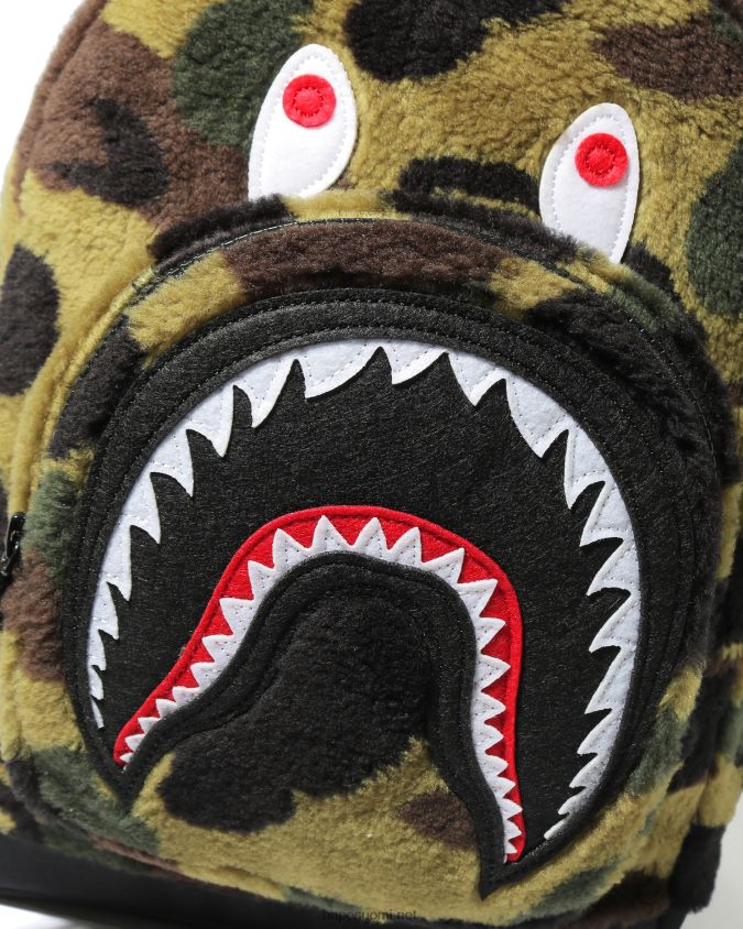 armeijan vihreä lapset A Bathing Ape Ensimmäinen camo boa shark -päiväreppu 8HT2D81797