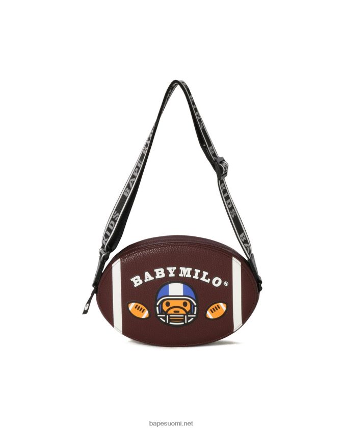 ruskea lapset A Bathing Ape baby milo jalkapallon olkalaukku 8HT2D81586