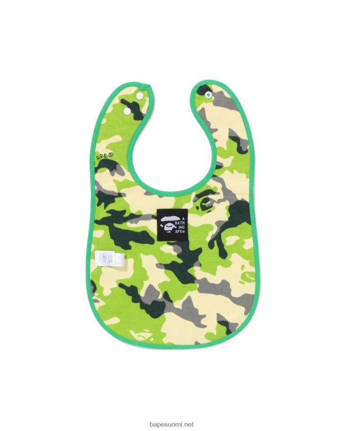 armeijan vihreä lapset A Bathing Ape woodland camo baby milo kalastusliivi print käännettävä ruokalappu 8HT2D81381