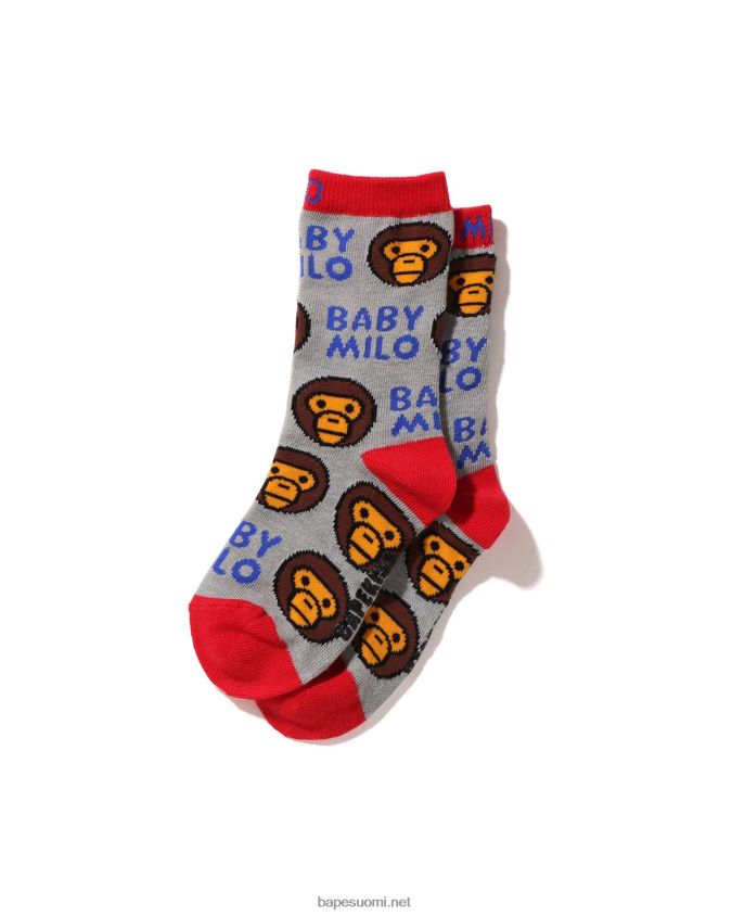 harmaa lapset A Bathing Ape baby milo kuviolliset sukat 8HT2D81531