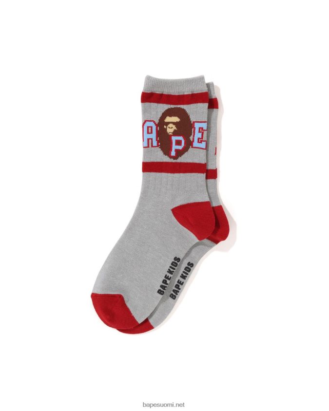 harmaa lapset A Bathing Ape päälinjan rib-sukat 8HT2D81439