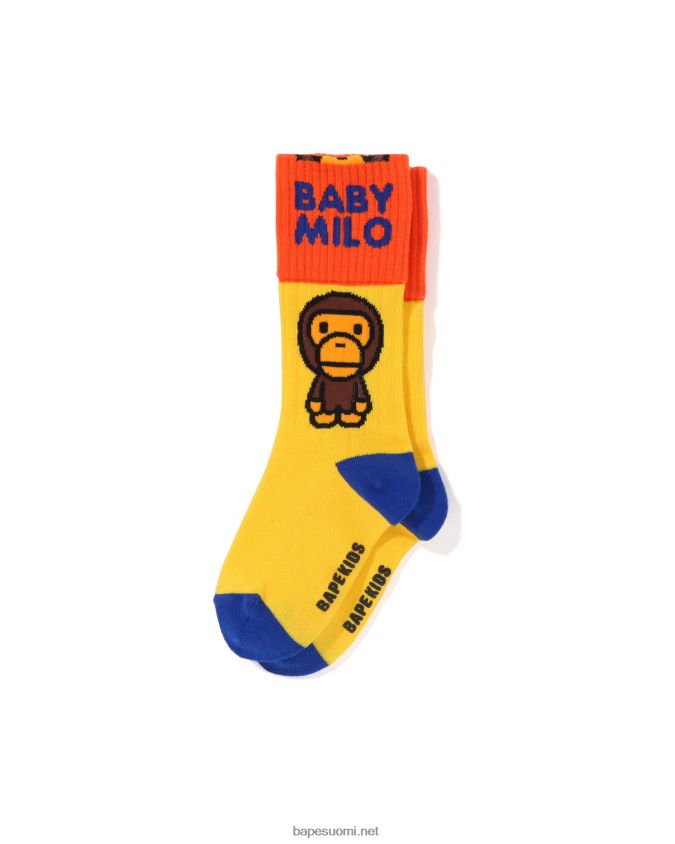 keltainen lapset A Bathing Ape baby milo cuffs sukat 8HT2D81307