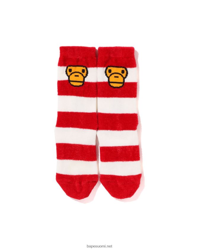 kirkkaan punainen lapset A Bathing Ape hoop baby milo kasvosukat 8HT2D81502