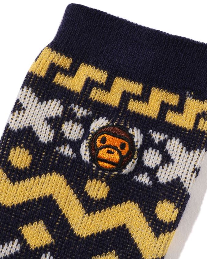 laivastonsininen lapset A Bathing Ape baby milo nordic sukat 8HT2D81470