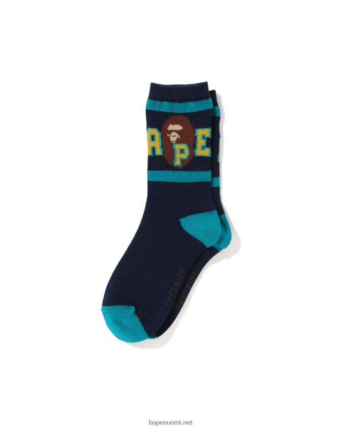 laivastonsininen lapset A Bathing Ape päälinjan rib-sukat 8HT2D81440
