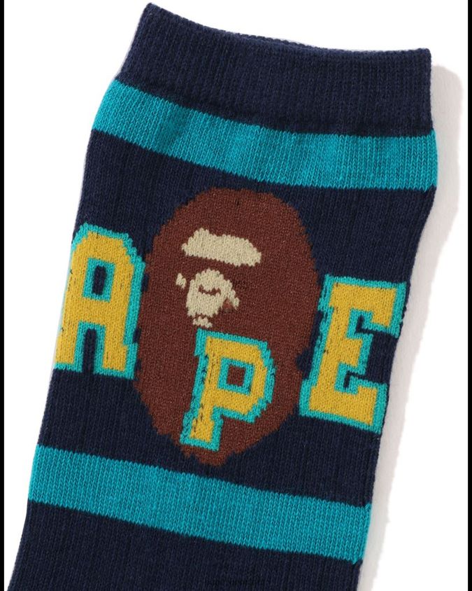 laivastonsininen lapset A Bathing Ape päälinjan rib-sukat 8HT2D81440