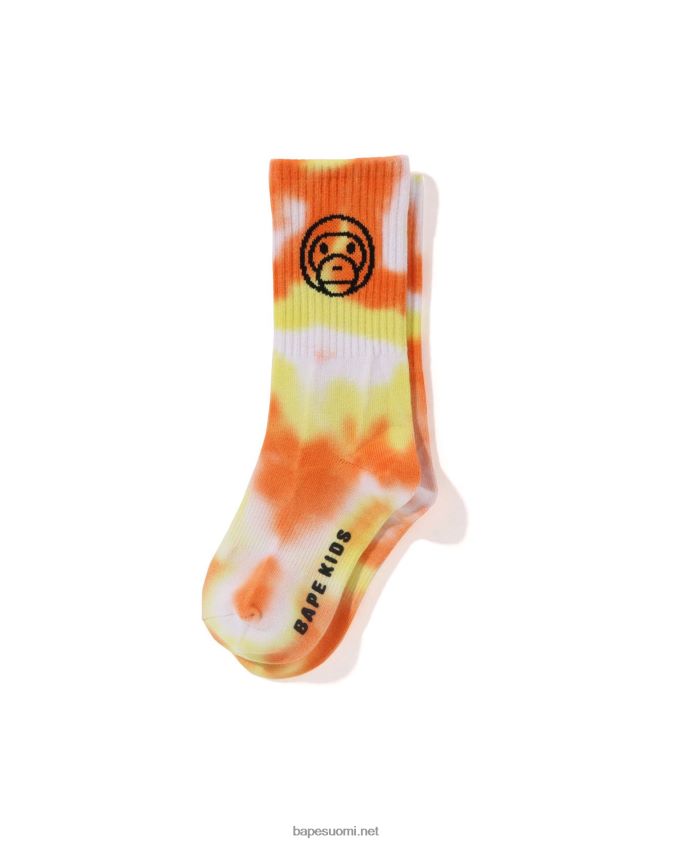 oranssi lapset A Bathing Ape baby milo tie värjätty rib sukka 8HT2D81704