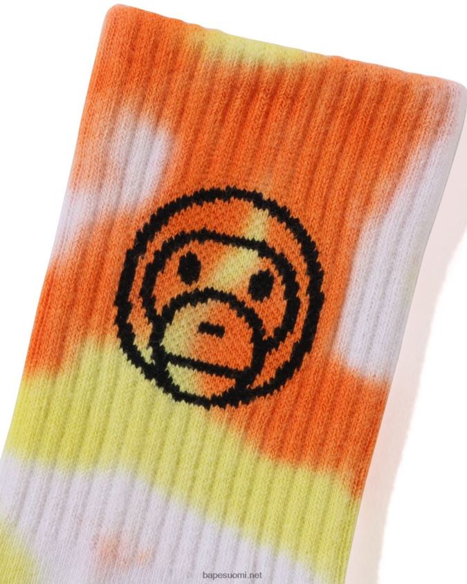 oranssi lapset A Bathing Ape baby milo tie värjätty rib sukka 8HT2D81704
