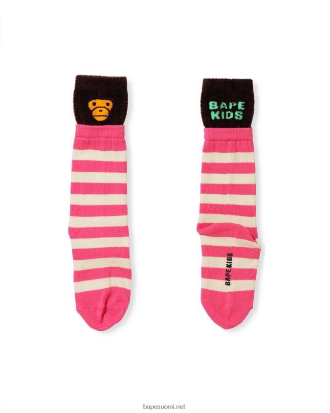 vaaleanpunainen lapset A Bathing Ape baby milo kerroksiset sukat 8HT2D81770