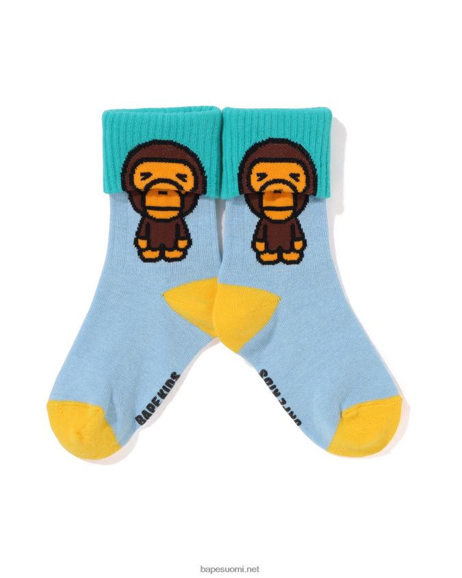 vaaleansininen lapset A Bathing Ape baby milo cuffs sukat 8HT2D81306