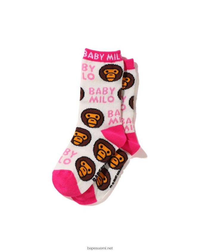 valkoinen lapset A Bathing Ape baby milo kuviolliset sukat 8HT2D81532