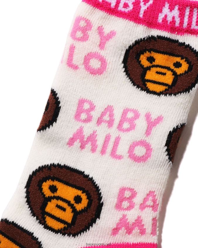 valkoinen lapset A Bathing Ape baby milo kuviolliset sukat 8HT2D81532