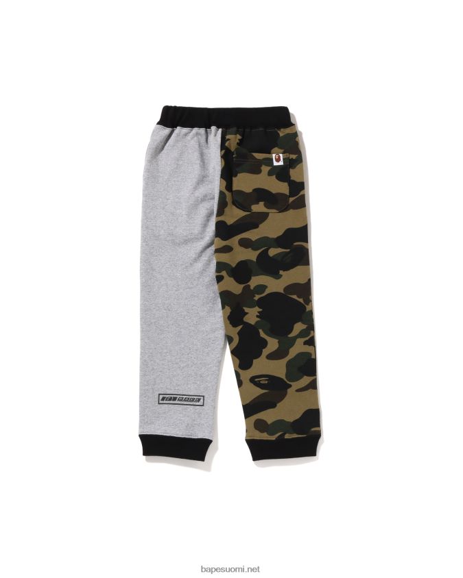 armeijan vihreä lapset A Bathing Ape 1. camo -joukkueen tunnuskuvioiset collegehousut 8HT2D81652