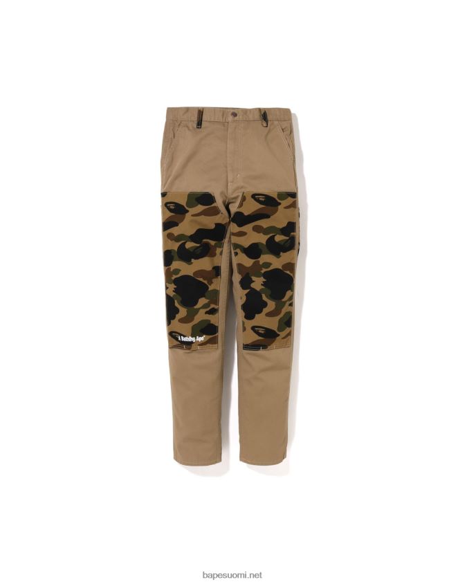 beige lapset A Bathing Ape 1st camo painter pants jr 8HT2D81497
