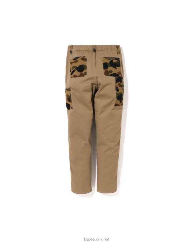 beige lapset A Bathing Ape 1st camo painter pants jr 8HT2D81497