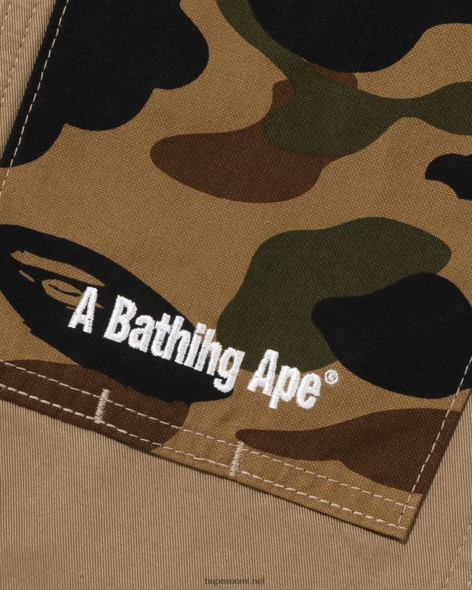beige lapset A Bathing Ape 1st camo painter pants jr 8HT2D81497