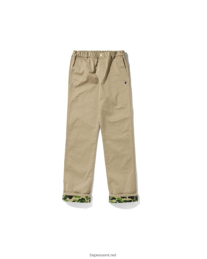 beige lapset A Bathing Ape abc camo cuffed pants jr 8HT2D81682