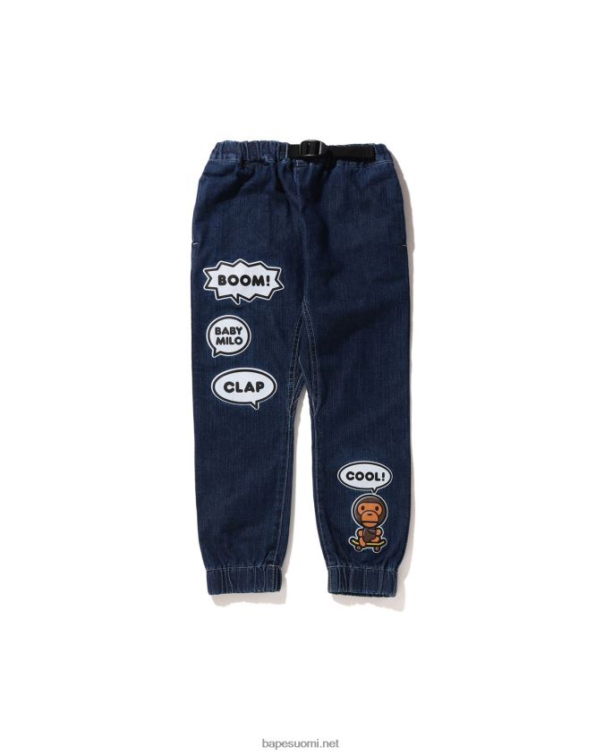 denim lapset A Bathing Ape baby milo puheilmapallo farkkuhousut 8HT2D81560