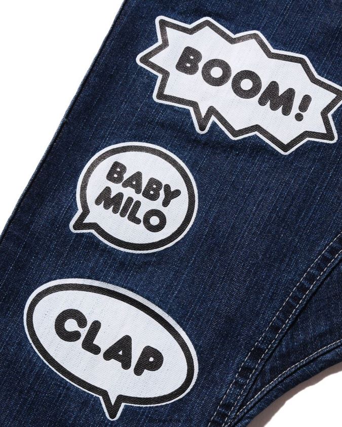 denim lapset A Bathing Ape baby milo puheilmapallo farkkuhousut 8HT2D81560