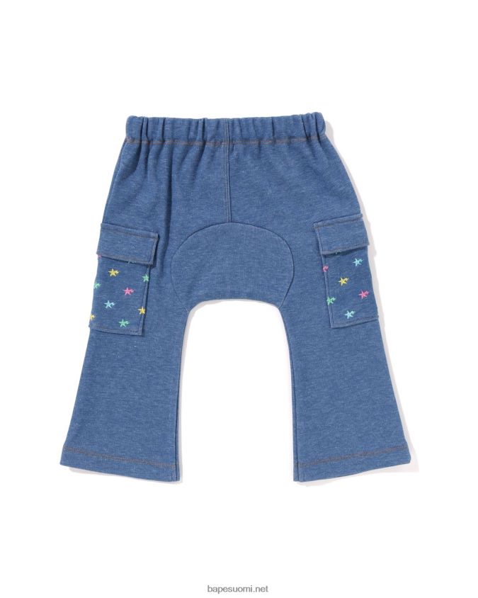 denim lapset A Bathing Ape baby milo sta jersey denim housut 8HT2D81398