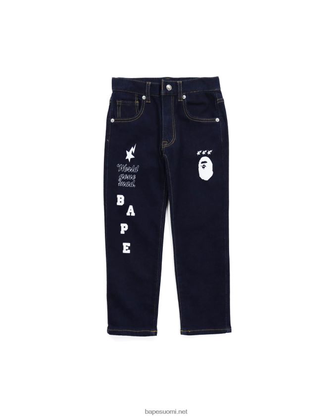 denim lapset A Bathing Ape multiprintti farkkuhousut 8HT2D81765