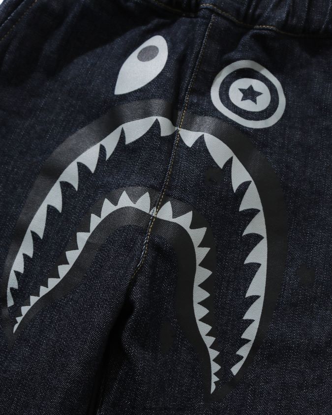 denim lapset A Bathing Ape shark denim lenkkeilyhousut 8HT2D81794