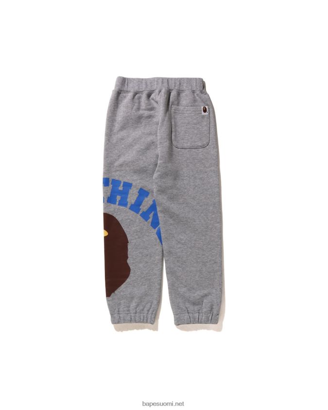 harmaa lapset A Bathing Ape jättiläiset college-housut 8HT2D81537