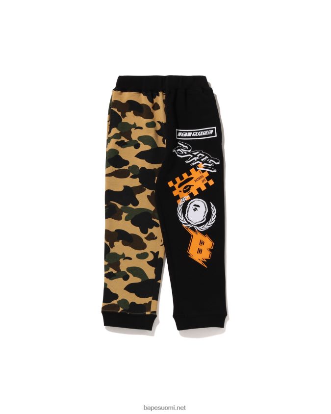 keltainen lapset A Bathing Ape 1. camo -joukkueen tunnuskuvioiset collegehousut 8HT2D81653