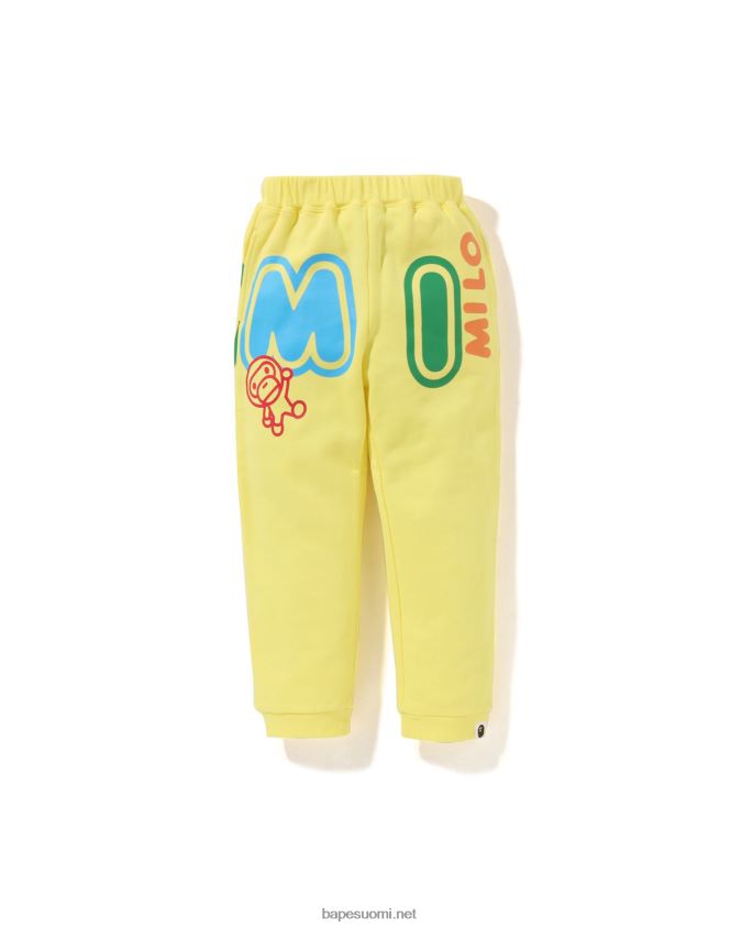 keltainen lapset A Bathing Ape baby milo font collegehousut 8HT2D81356