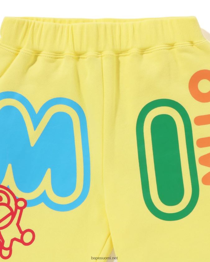 keltainen lapset A Bathing Ape baby milo font collegehousut 8HT2D81356