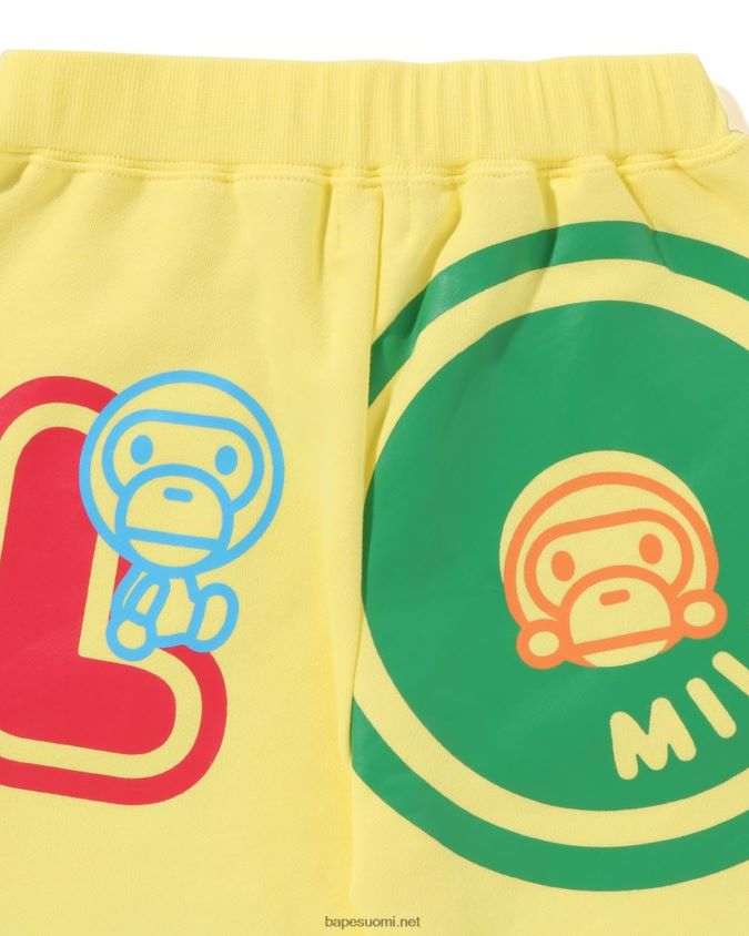 keltainen lapset A Bathing Ape baby milo font collegehousut 8HT2D81356