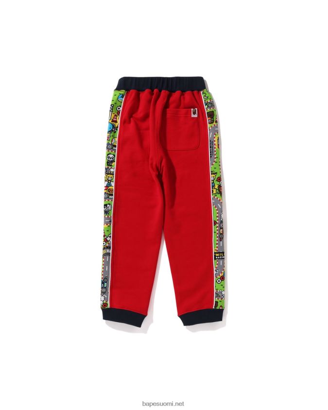 kirkkaan punainen lapset A Bathing Ape baby milo kilpa-housut 8HT2D81720