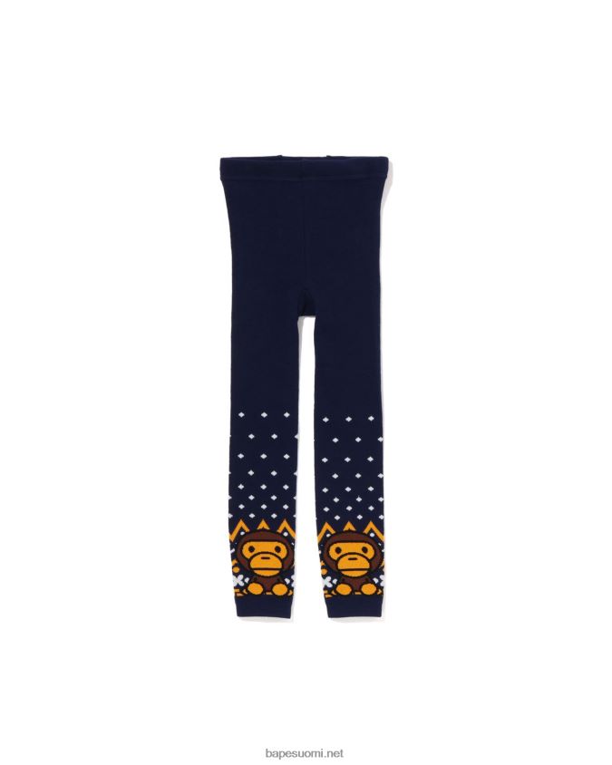 laivastonsininen lapset A Bathing Ape baby milo nordic leggingsit 8HT2D81468