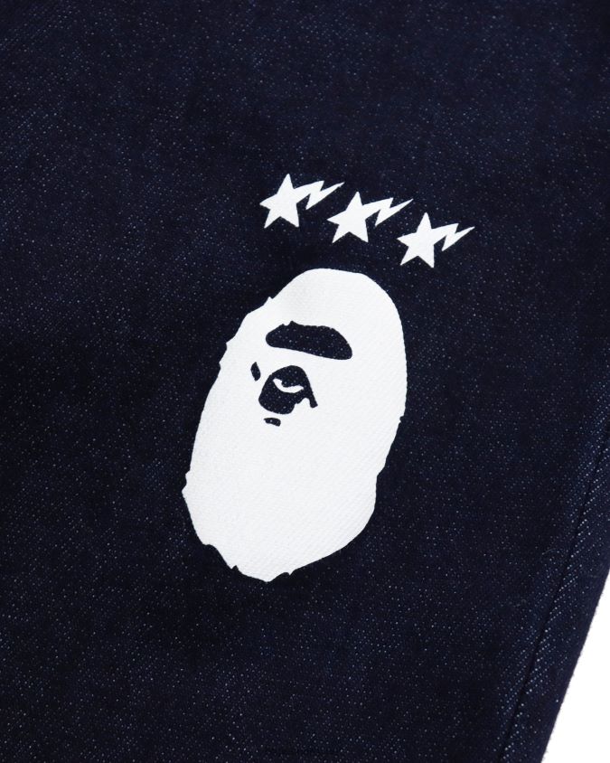 laivastonsininen lapset A Bathing Ape multiprintti farkkuhousut 8HT2D81761