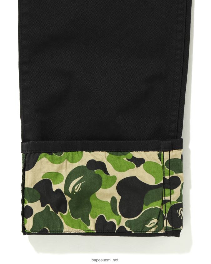 musta lapset A Bathing Ape abc camo cuffed pants jr 8HT2D81683