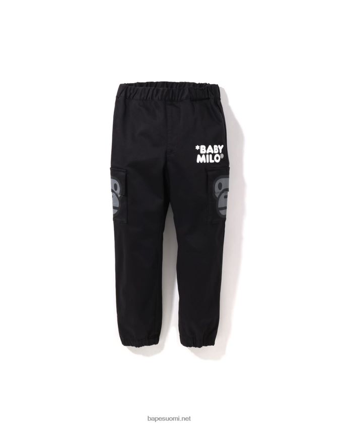 musta lapset A Bathing Ape baby milo sivutaskuhousut 8HT2D81599