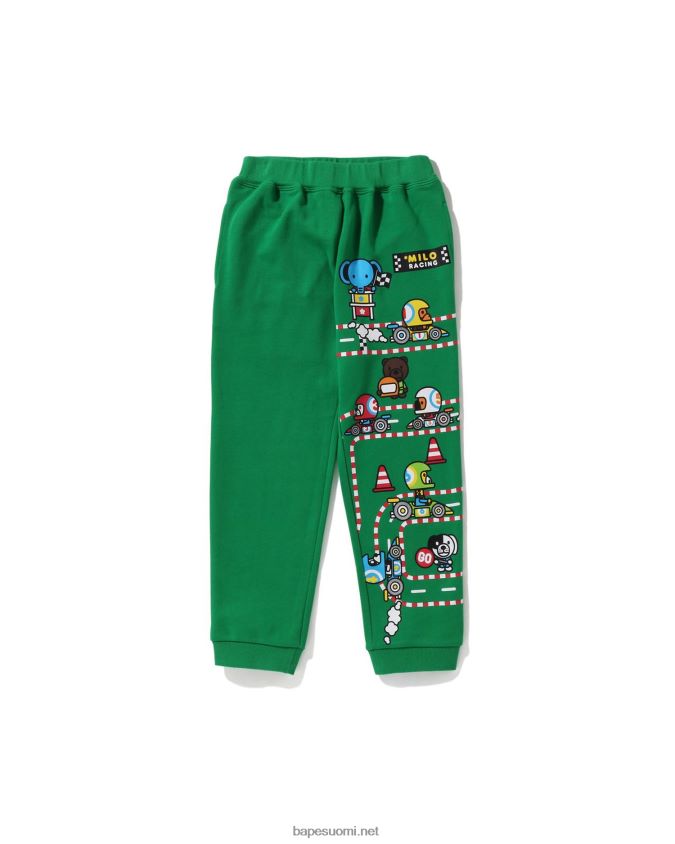 riikinkukon vihreä lapset A Bathing Ape baby milo racing friends collegehousut 8HT2D81732