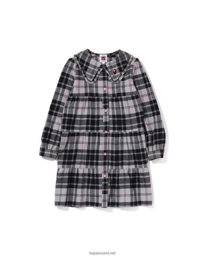 harmaa lapset A Bathing Ape tarkista iso kauluskappale 8HT2D81524