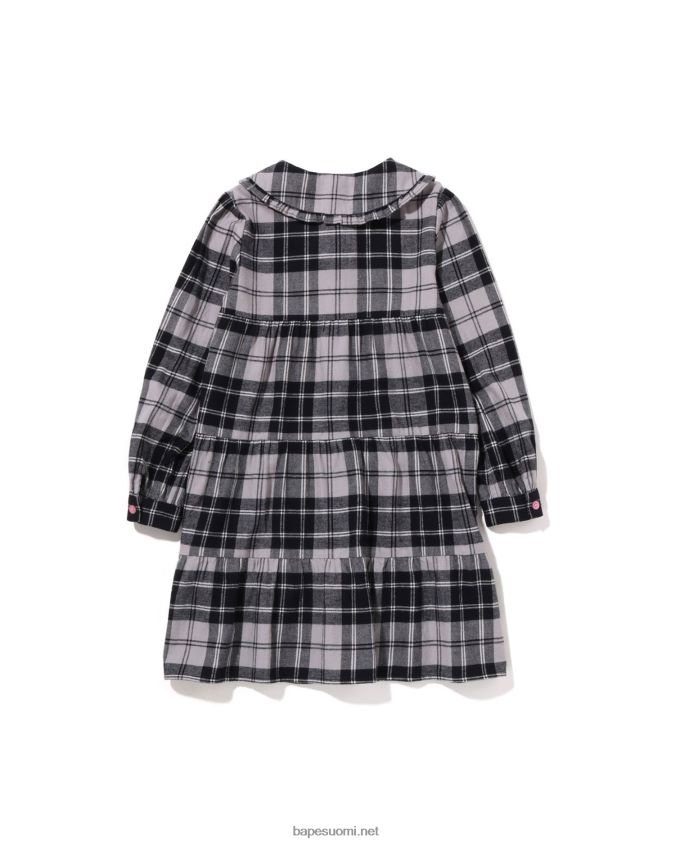 harmaa lapset A Bathing Ape tarkista iso kauluskappale 8HT2D81524