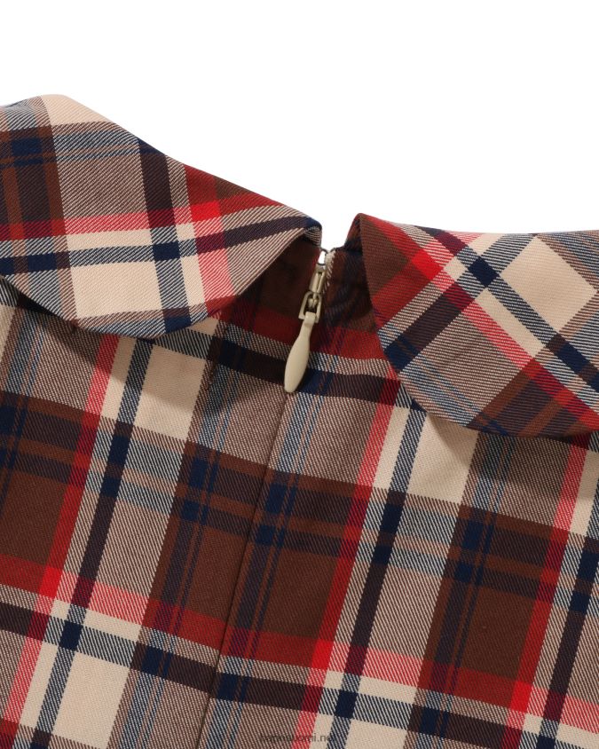 kirkkaan punainen lapset A Bathing Ape pyöreäkauluksinen miniruutuinen yksiosainen 8HT2D81327